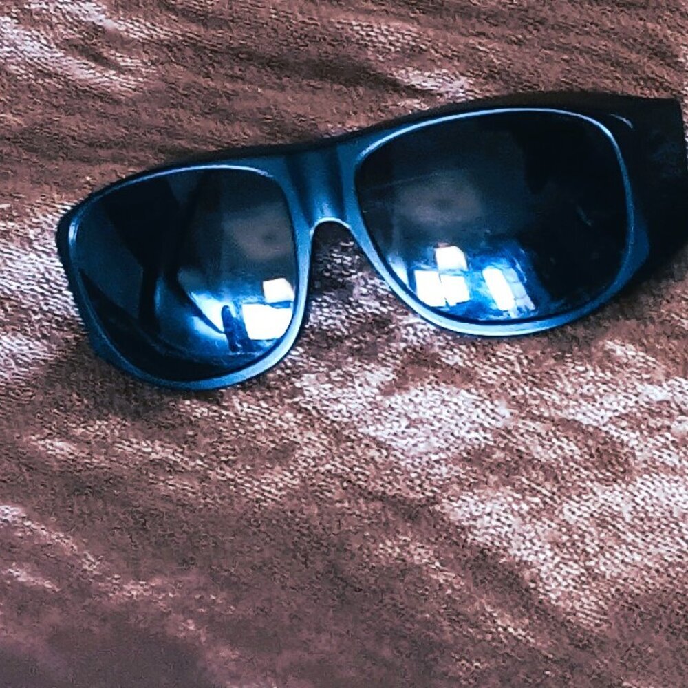 MEN'S/WOMEN'S BLACK SOLAR SHIELDS WRAPAROUND SUNGLASSES, UV RAY PROTECTION